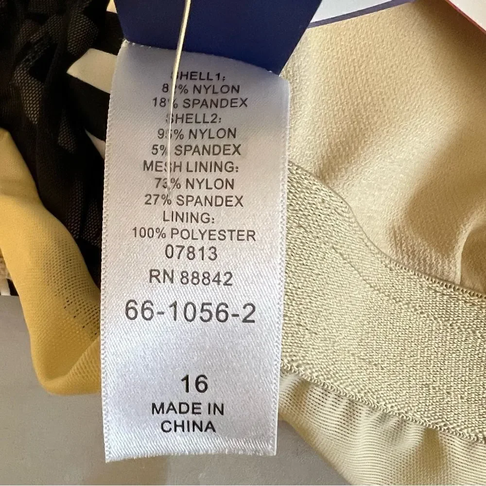 Swimsuits For All Plus Size One Piece Swimsuit With Back Detail, Size 16